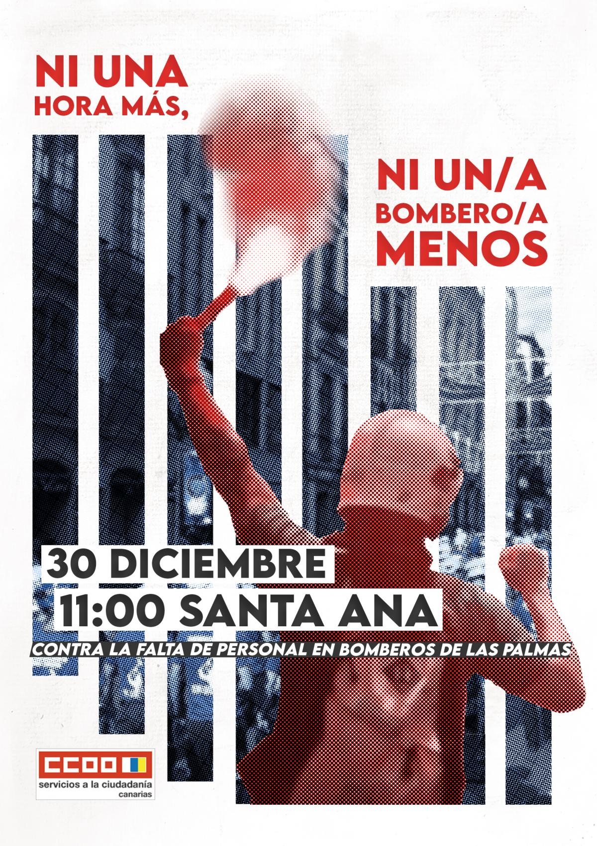 Concentracin de bomberos y bomeras del Ayuntamiento de Las Palmas de Gran Canaria