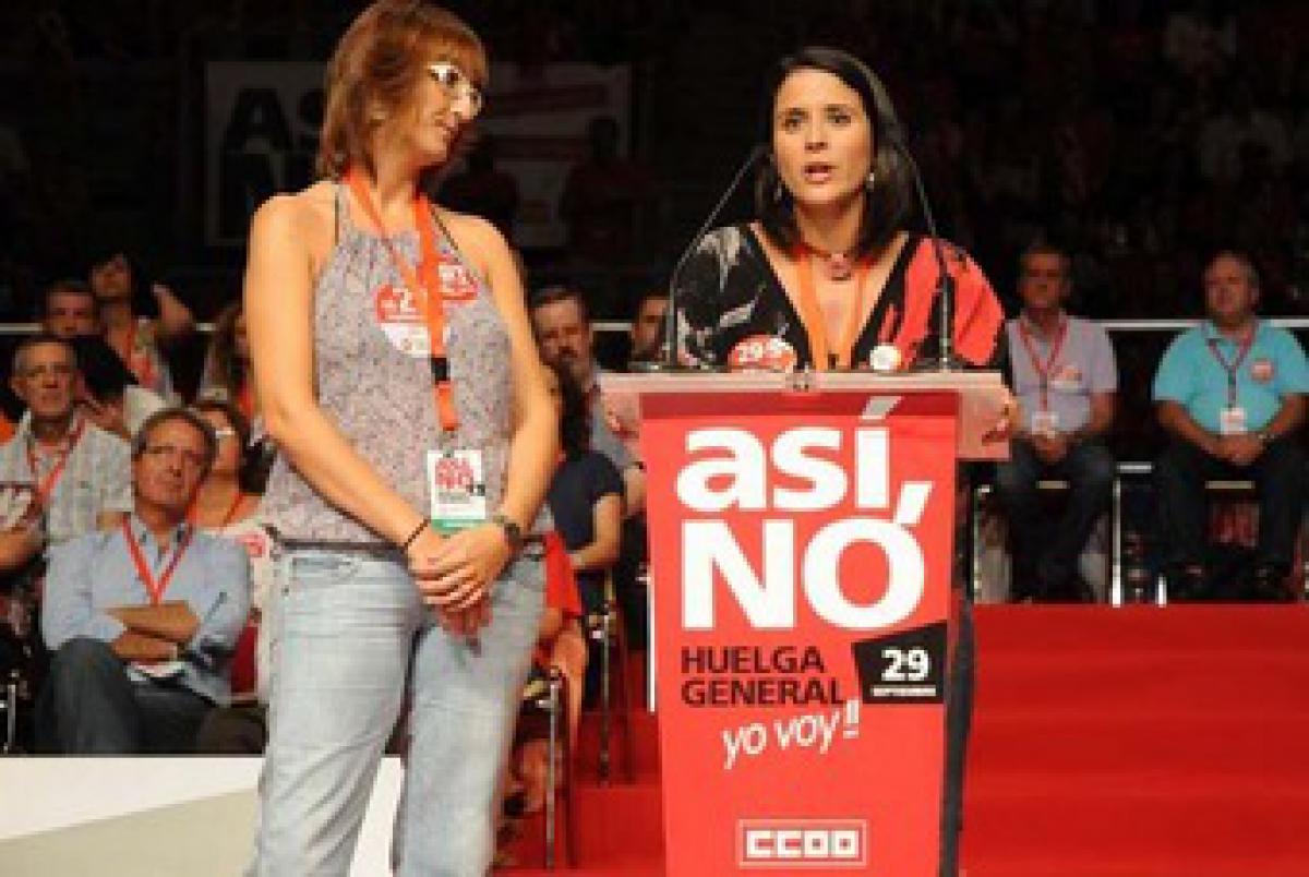 Cristina Bermejo, secretaria de Juventud de CCOO, en Vistalegre en 2010. 