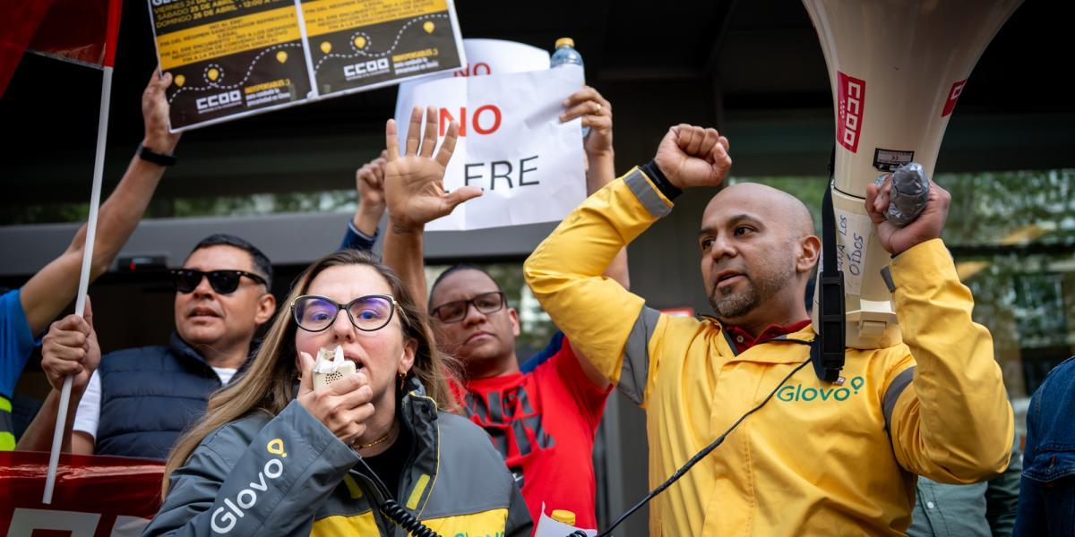 riders de Glovo contra el ERE