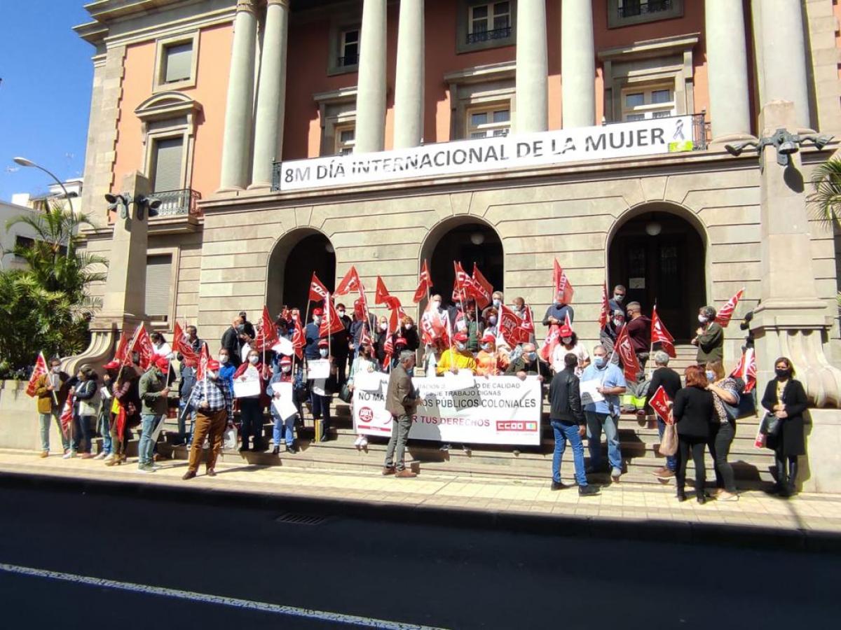 Concentracin trabajadores y trabajadoras de la Seguridad Social en Canarias